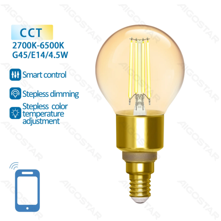 WiFi WB Smart Filament Bulb G45 E14(Amber)