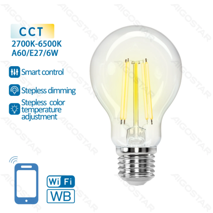 WiFi WB Smart Filament Bulb A60 E27(Clear)