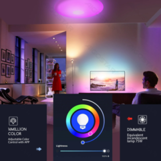 WiFi išmanus LED lubų šviestuvas 18W RGB+CCT