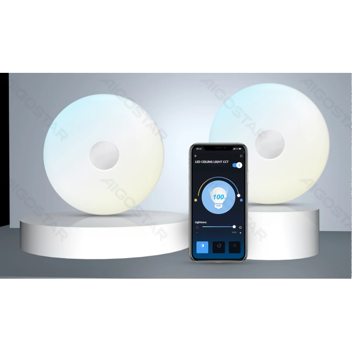 WiFi išmanus LED lubų šviestuvas 18W RGB+CCT