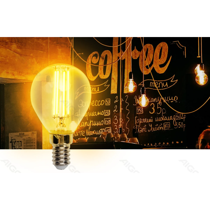 LED Filament Bulb (Amber) A60 E27 4W