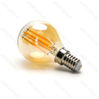 LED Filament Bulb (Amber) G45 E14 4W