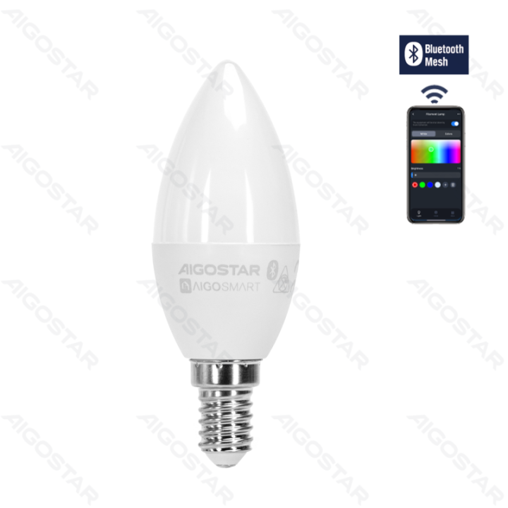 Bluetooth MESH C37 E14 6.5W RGB+CCT
