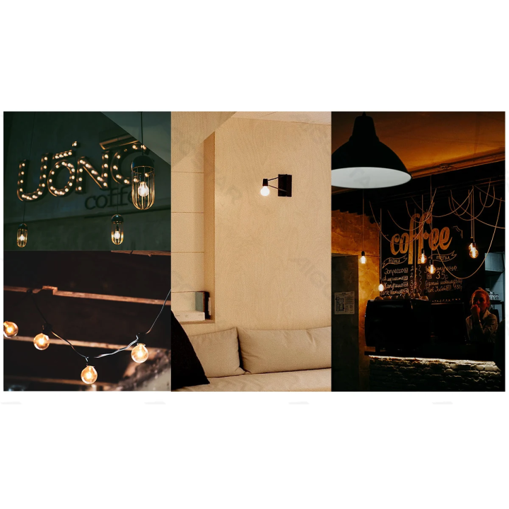 LED Vėjo formos filamento lemputė C35 E14 4W