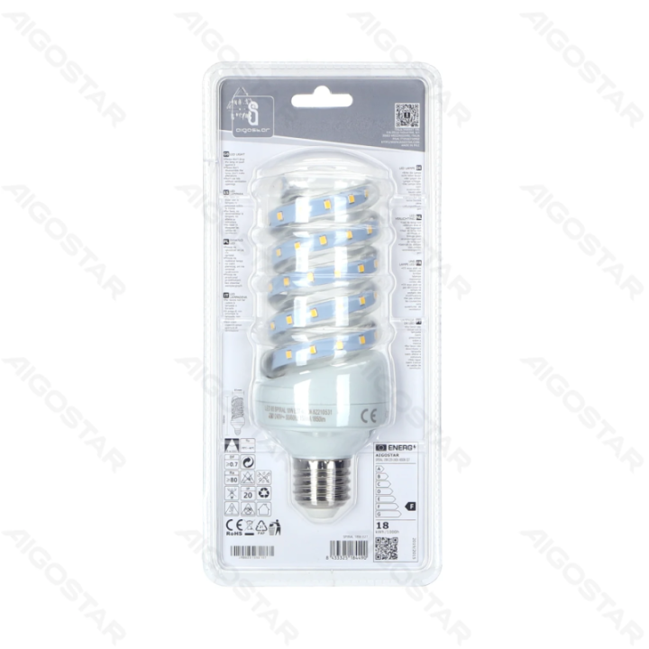 LED Spiral E27 18W