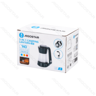 3 in 1 camping lantern dimmable 3AA batteries