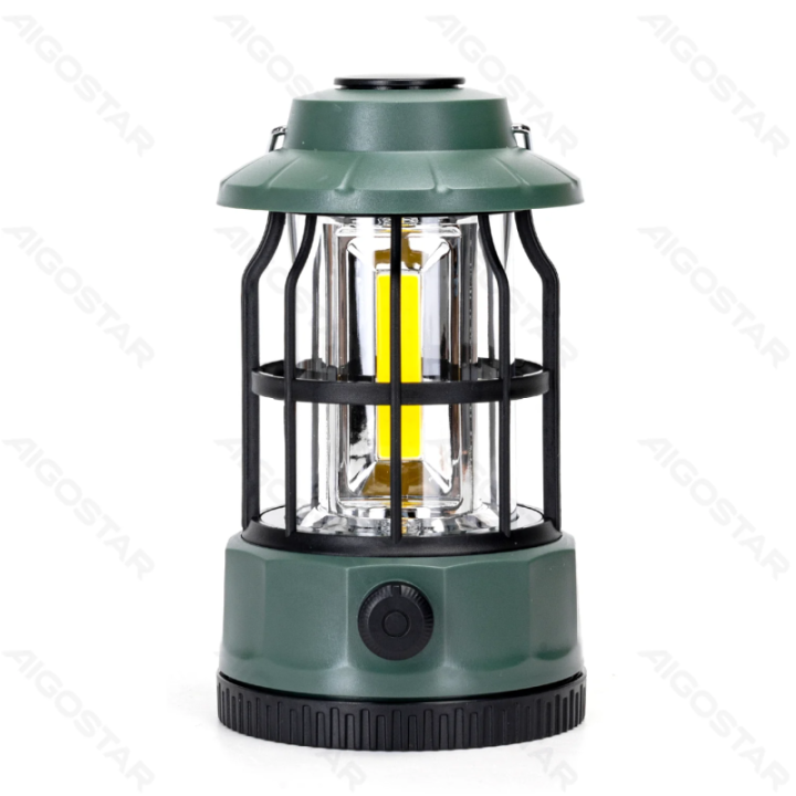 Camping lantern dimmable with knob 3AA batteries