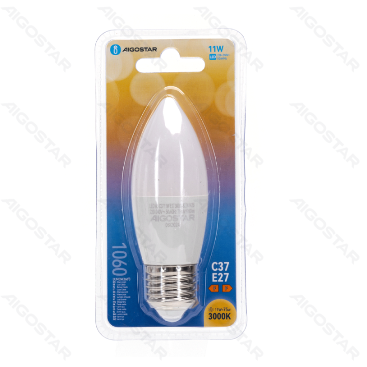 LED bulb C37 E27 11W 3000K