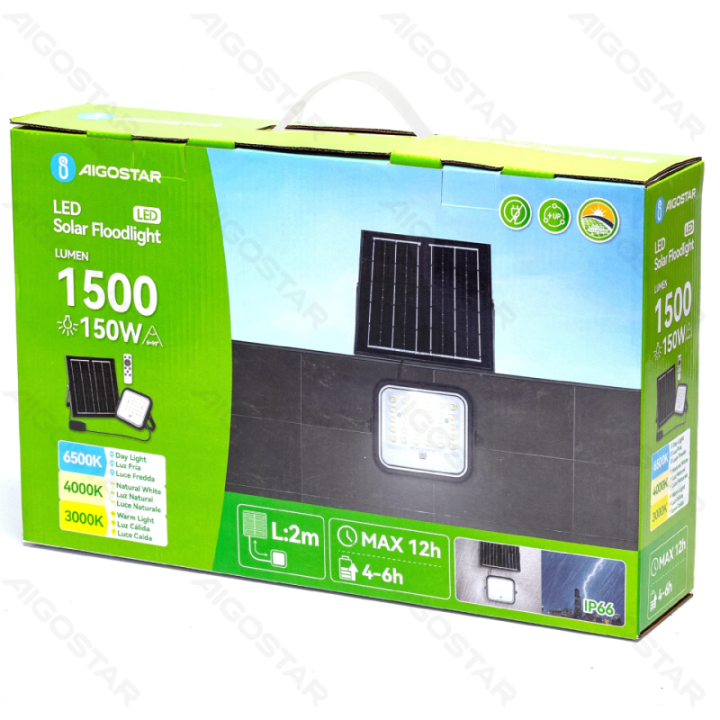 09 Solar floodlight 2m 150W CCT
