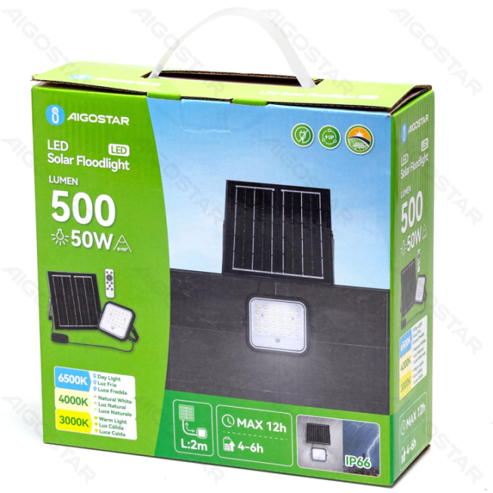 09 Solar floodlight 2m 50W CCT