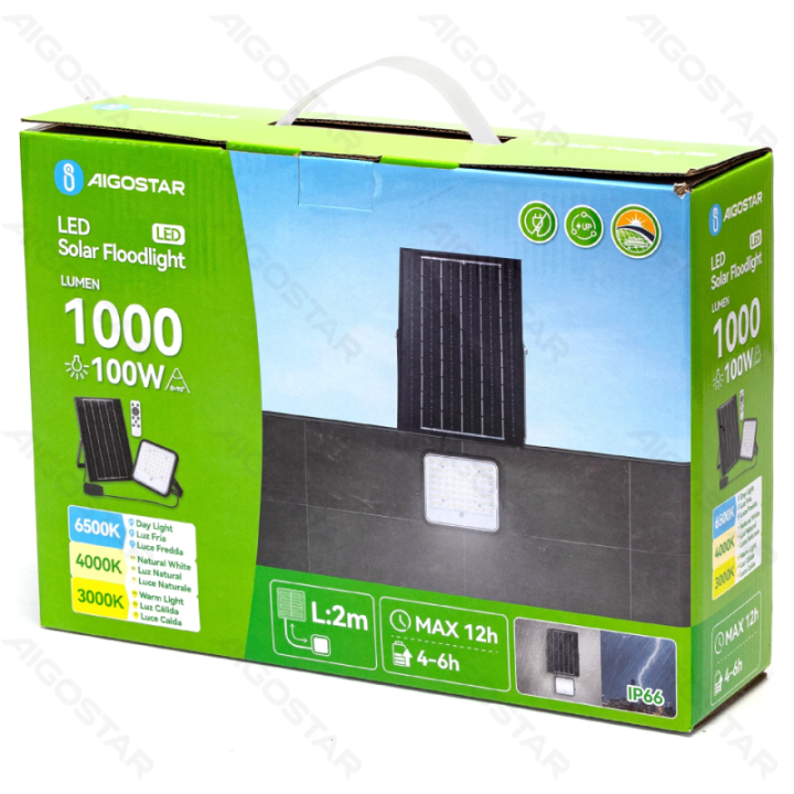 09 Solar floodlight 2m 100W CCT