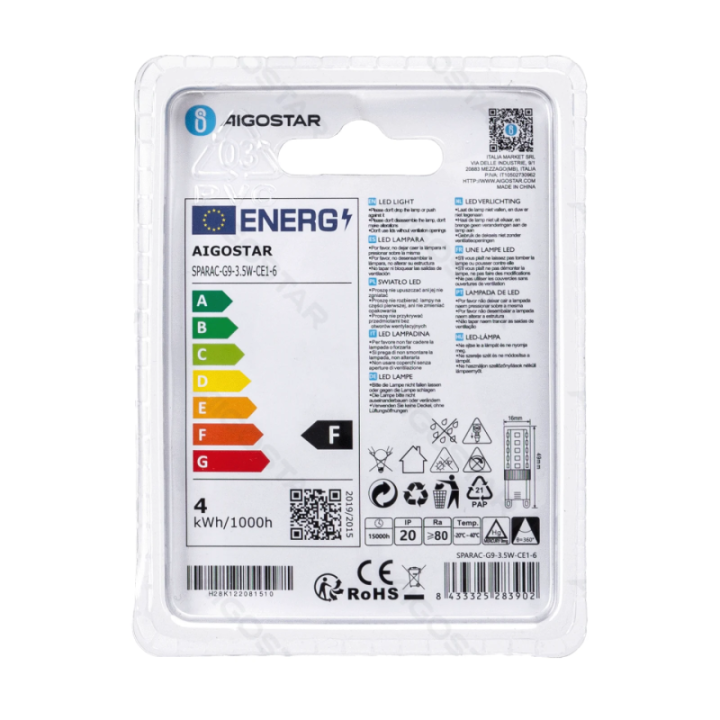 LED Lemputės elementai G9 3.5W 2vnt