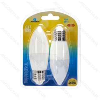 LED bulb C37 11W 4000K 1060lm E27 2pcs