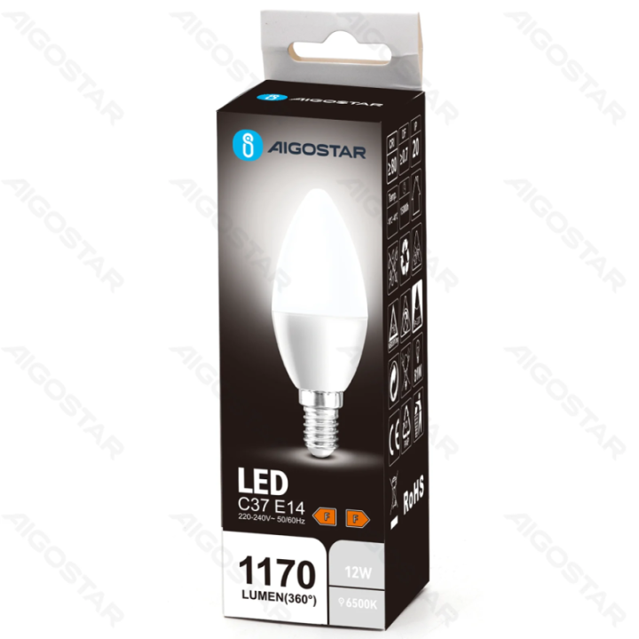 LED bulb C37 E14 12W 6500K