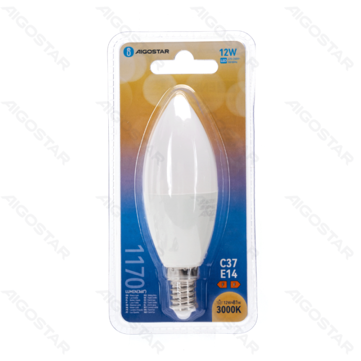 LED C37 E14 12W 3000K