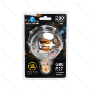 LED Soft Filament Bulb G80 E27 4W