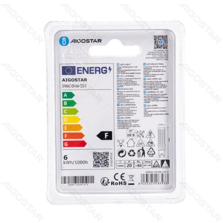 LED Lempos diodai G9 6W