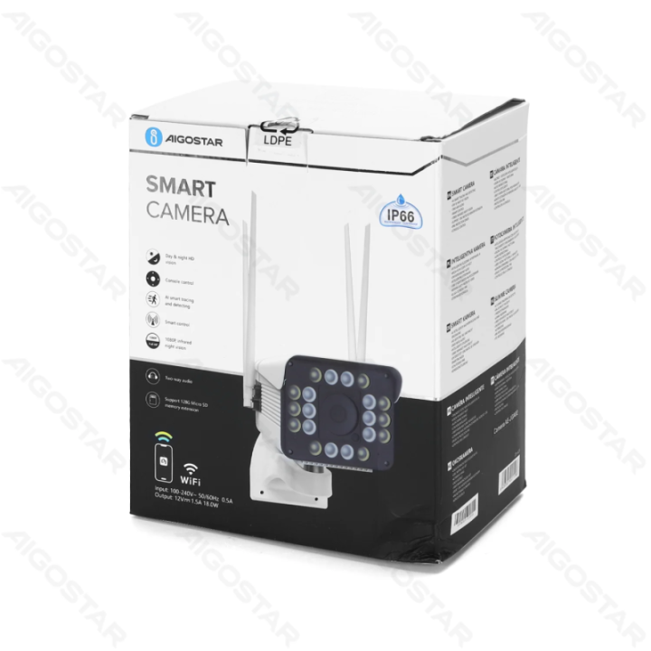 WiFi „Juodos akys“ išmanioji atspari vandeniui kulkos kamero