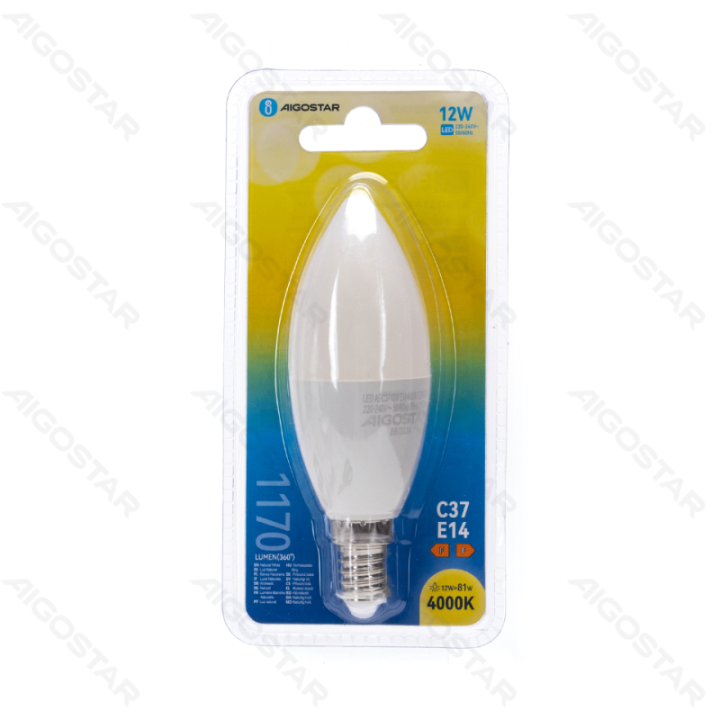 LED bulb C37 E14 12W 4000K