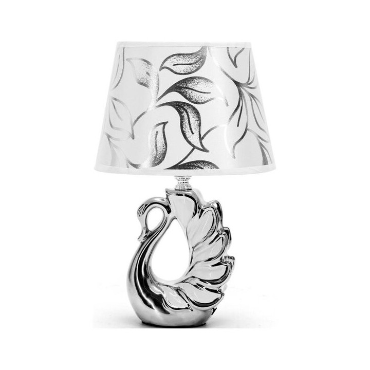 Ceramic Table Lamp with Swan Base E14  (Bulb Not Included)