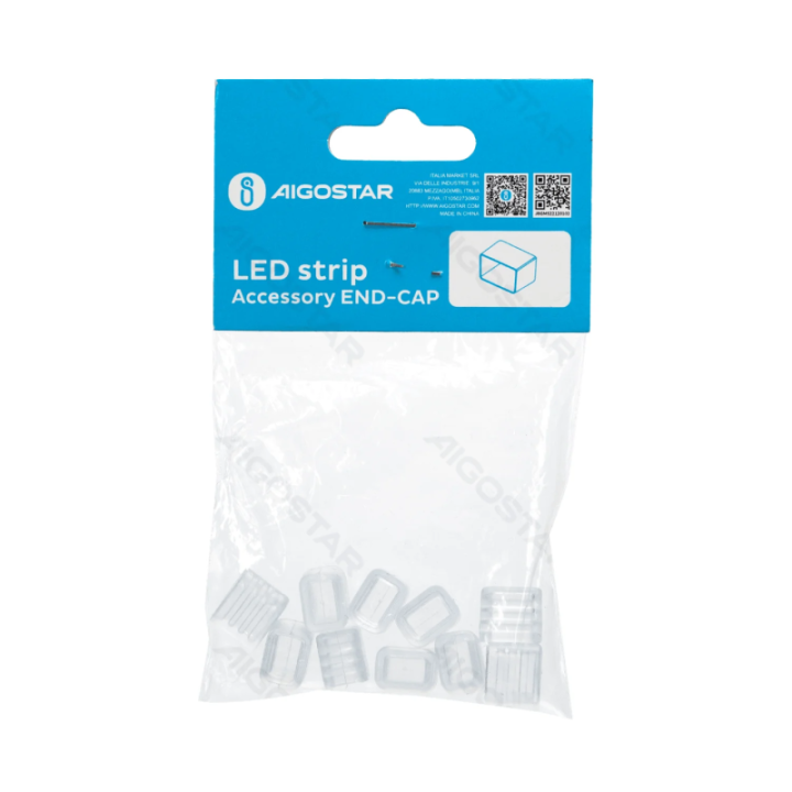 High-voltage Integrated Circuit COB Strip Light Fitting End-cap 8mm