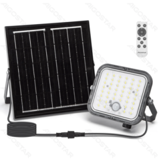 09 Solar floodlight 2m 80W PIR 6500K
