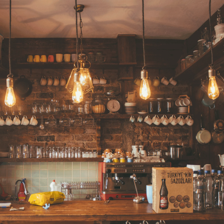 LED Siūlinė lemputė (ambra) ST64 E27 18W