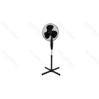 Stand Fan,16 Inches, 3 Blades, 3 Speeds, Black