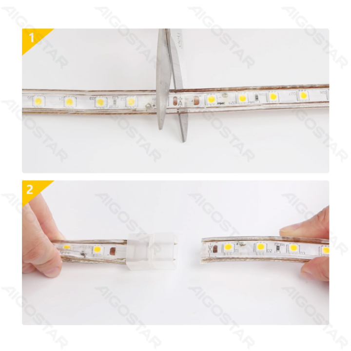 LED High-voltage Strip Light 5050-60 Double Row 50m 10mm RGB