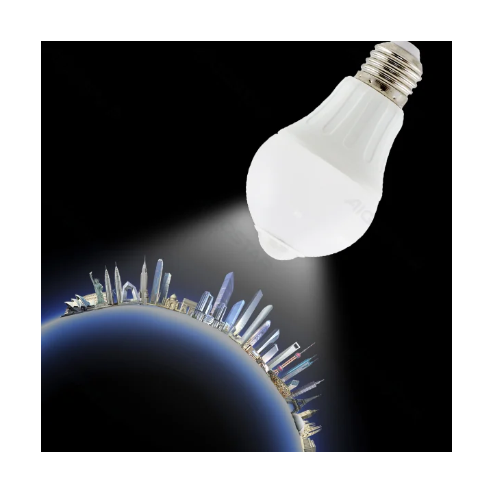 LED A60 E27 6W su infraraudonųjų spindulių jutikliu