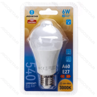 LED A60 E27 6W with Infrared Sensor