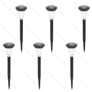 LED Solar Ambient Lawn Light Plastic Fine Pattern 6500K