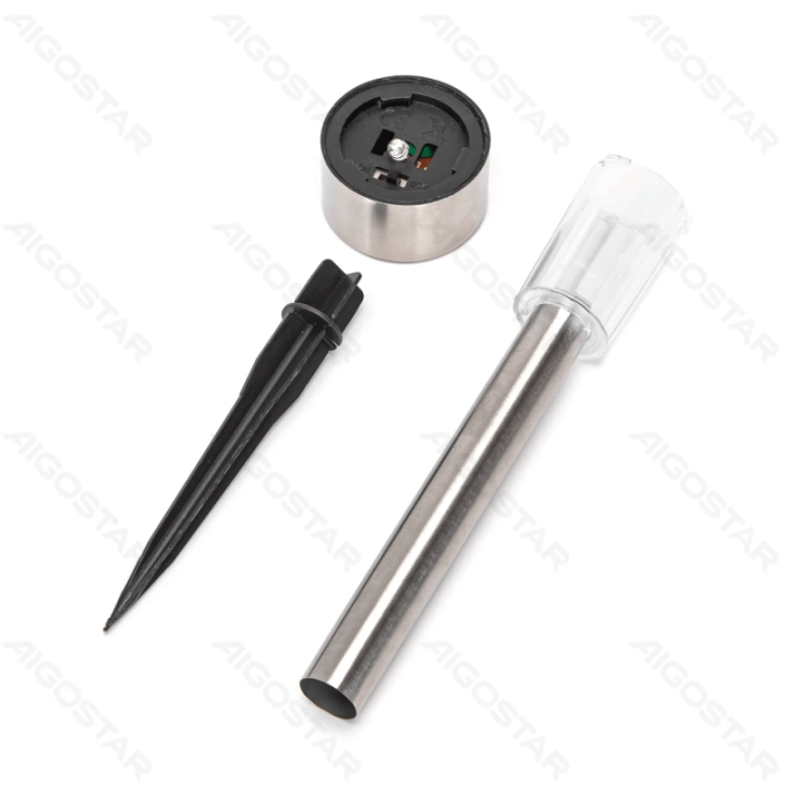 LED Solar Ambient Lawn Light Stainless Steel Straight 6500K