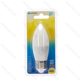LED bulb C37 E27 12W 4000K