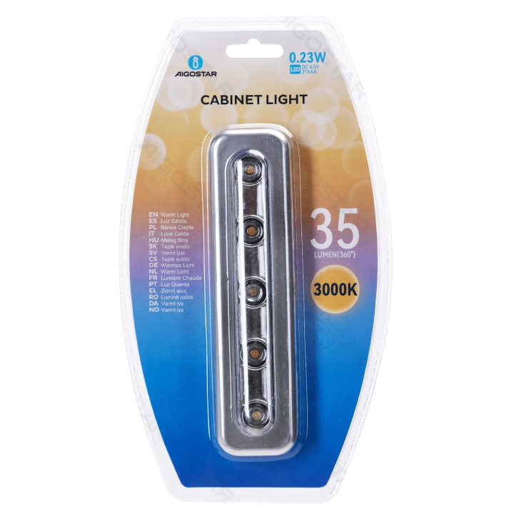 Cabinet light 17.8cm 3000K 3*AAA