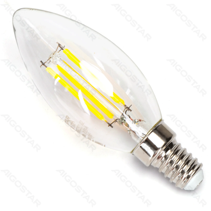 LED Siūlinė lemputė (skaidri) C35 E14 8W