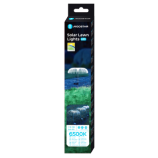 LED Solar Ambient Lawn Light Stainless Steel Jellyfish 6500K