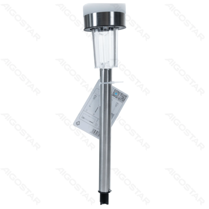 LED Solar Ambient Lawn Light Stainless Steel Up-Down Illumination 6500K