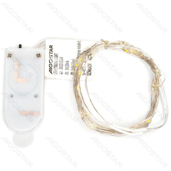 Button Battery String Lights -Copper Wire - Warm White - 2m - IP20 Indoor