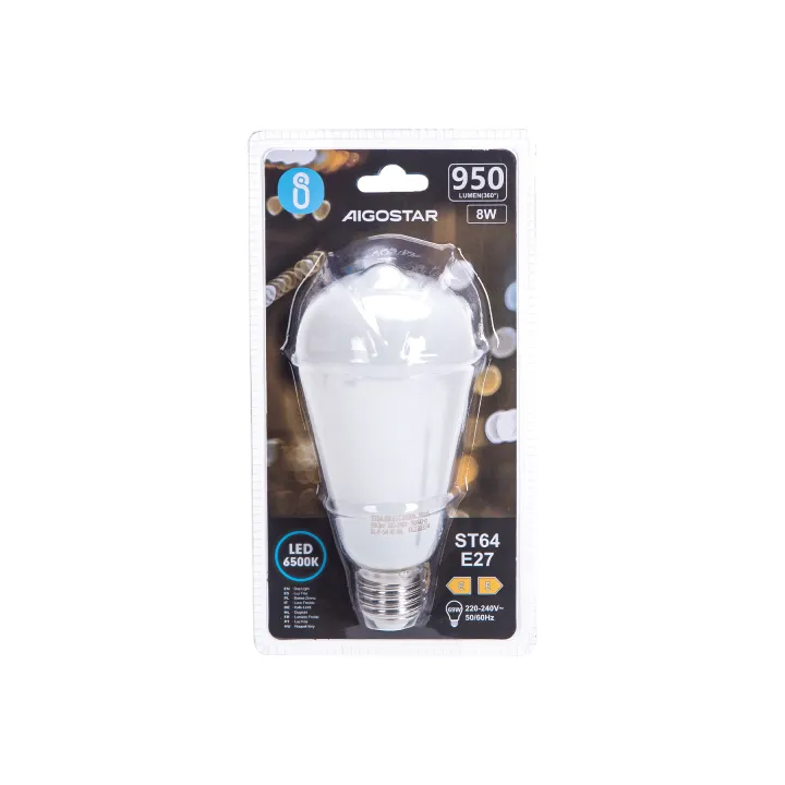 LED Filamentinė lemputė (pieniškai balta) ST64 E27 8W