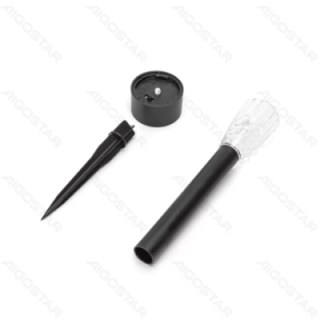 LED Solar Ambient Lawn Light Plastic Bean Pattern 6500K