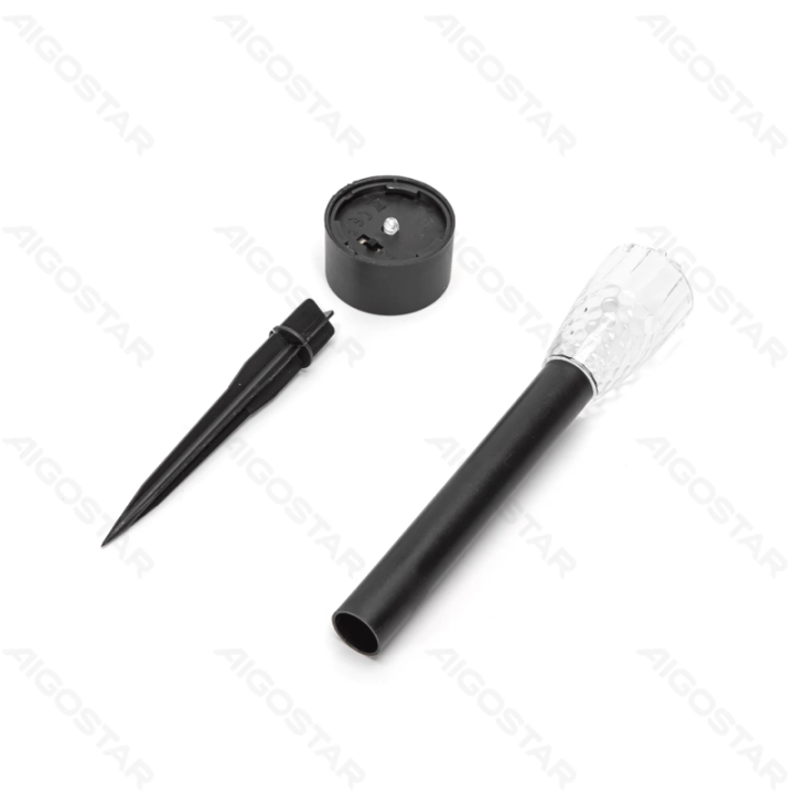 LED Solar Ambient Lawn Light Plastic Bean Pattern 6500K