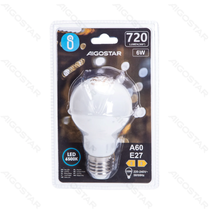 LED Filament Bulb (Milky White) A60 E27 6W