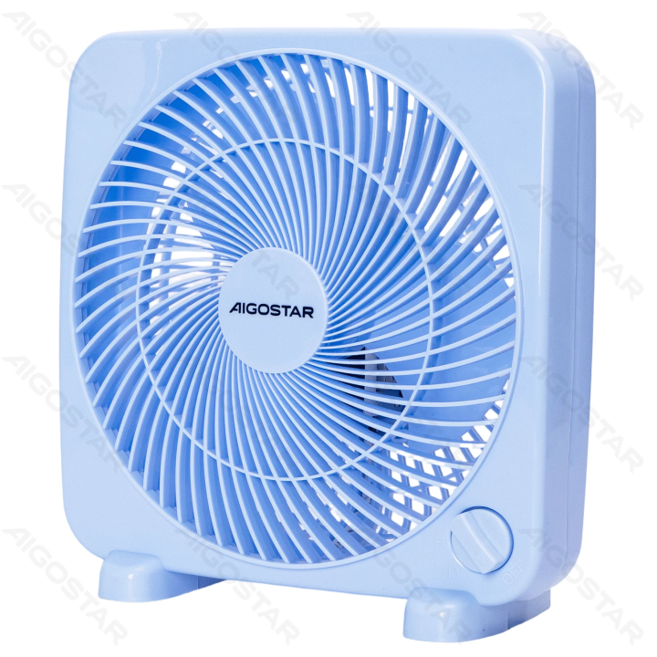 Table Fan,9 Inches, 3 Blades, 3 Speeds, Blue