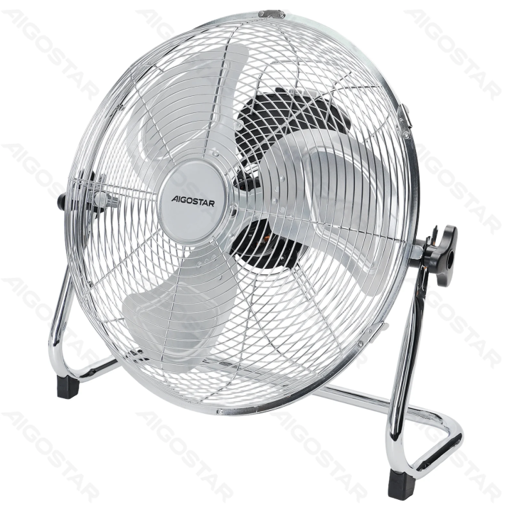 Floor Fan, 14 Inches, 3 Blades, 3 Speeds, Silver