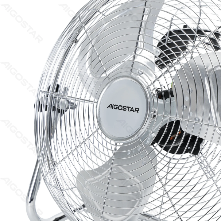 Floor Fan, 14 Inches, 3 Blades, 3 Speeds, Silver