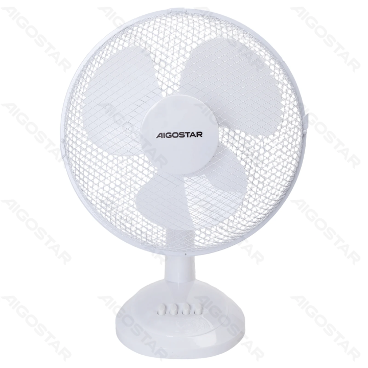 Table Fan,16 Inches, 5 Blades, 3 Speeds, White