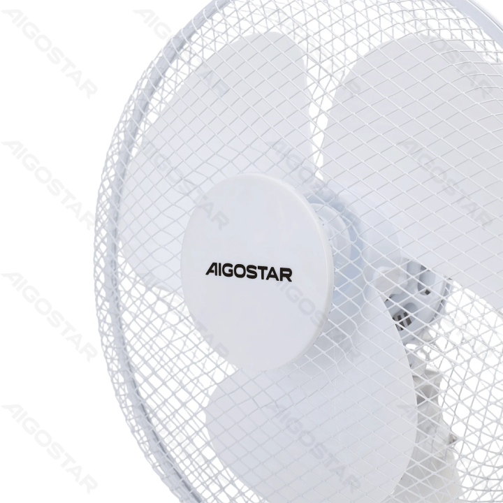 Table Fan,16 Inches, 5 Blades, 3 Speeds, White