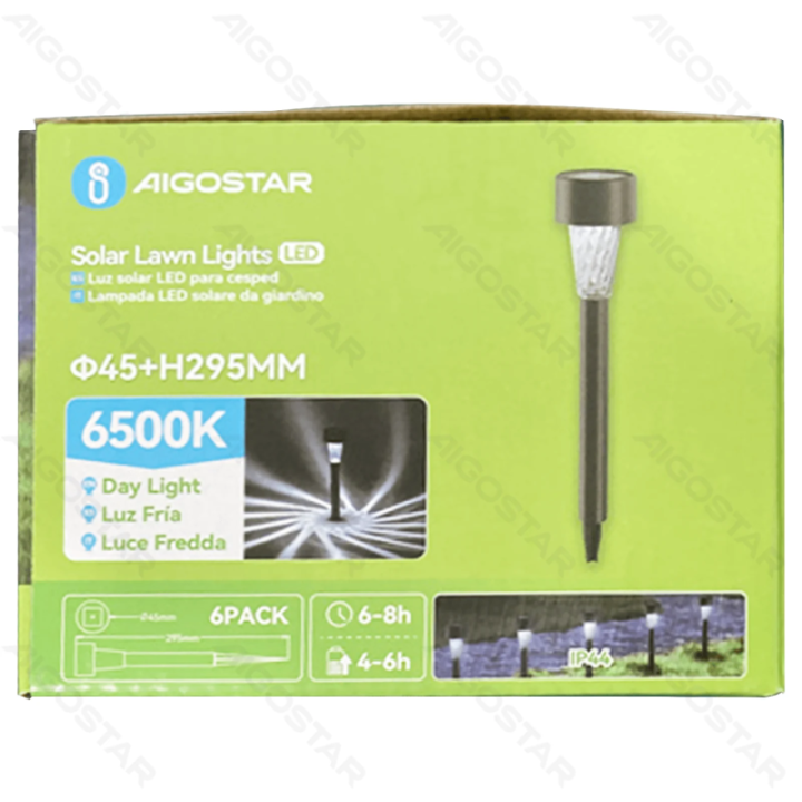 LED Solar Ambient Lawn Light Plastic Oblique Thread 6500K