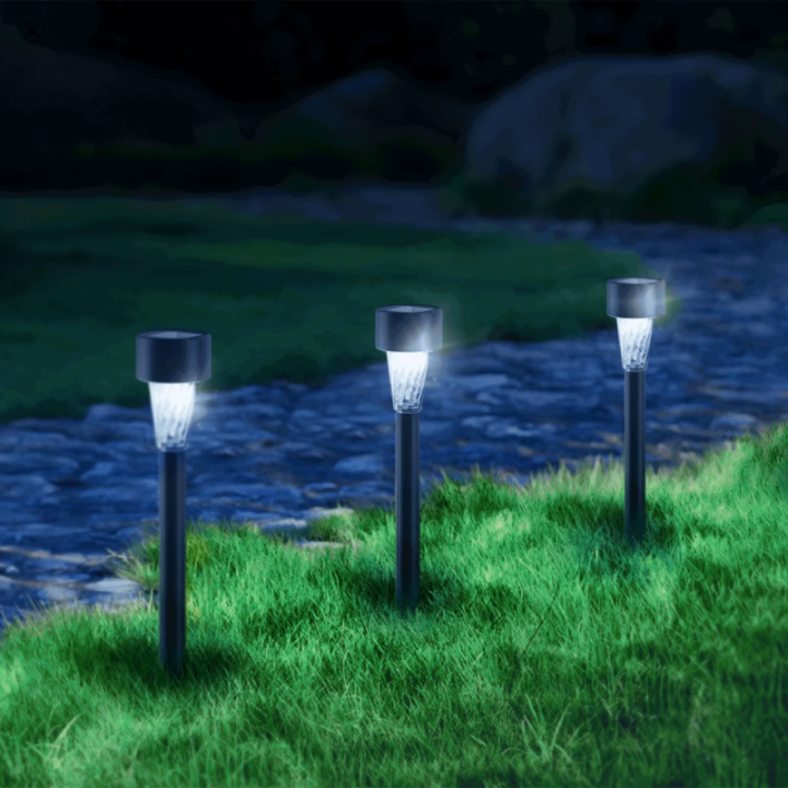 LED Solar Ambient Lawn Light Plastic Oblique Thread 6500K